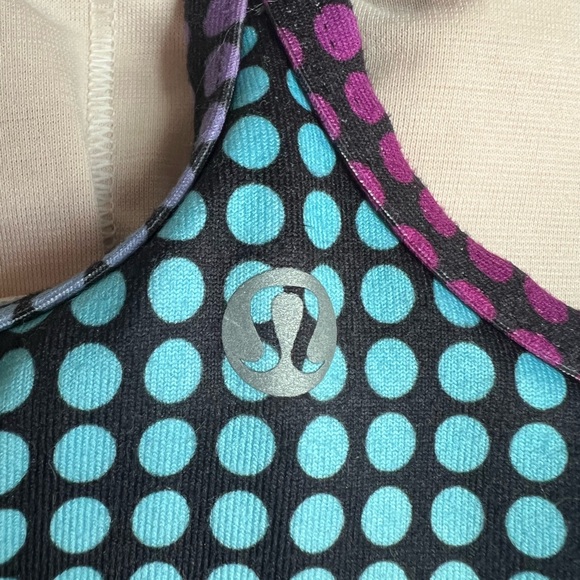 Lululemon Tank Top Racer Back Built In Bra Lightweight Polka dots - Picture 3 of 3